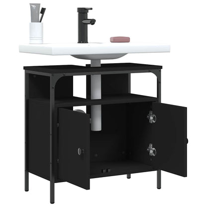 Bathroom Sink Cabinet | Black | Engineered wood | Medium