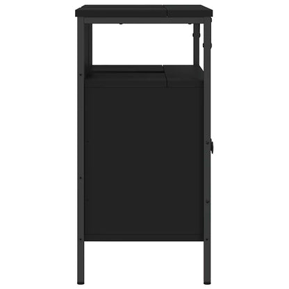 Bathroom Sink Cabinet | Black | Engineered wood | Medium