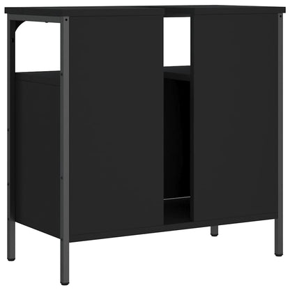 Bathroom Sink Cabinet | Black | Engineered wood | Medium