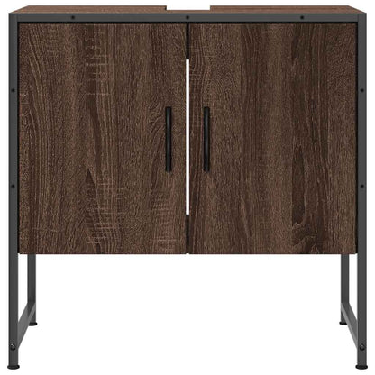 Bathroom Sink Cabinet Brown Oak 60x33x60 cm Engineered Wood