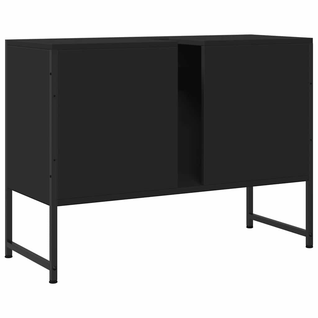 Bathroom Sink Cabinet | Black | Engineered wood | Medium