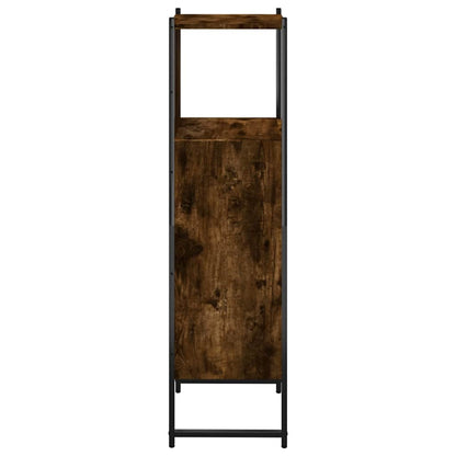 Bathroom Cabinet Smoked Oak 33x33x120,5 cm Engineered Wood