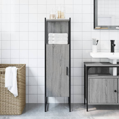 Bathroom Cabinet Grey Sonoma 33x33x120,5 cm Engineered Wood