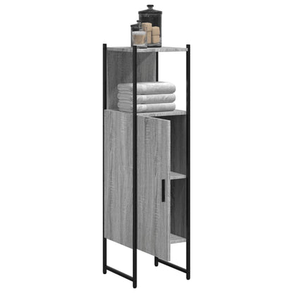 Bathroom Cabinet Grey Sonoma 33x33x120,5 cm Engineered Wood