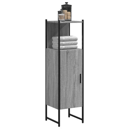 Bathroom Cabinet Grey Sonoma 33x33x120,5 cm Engineered Wood