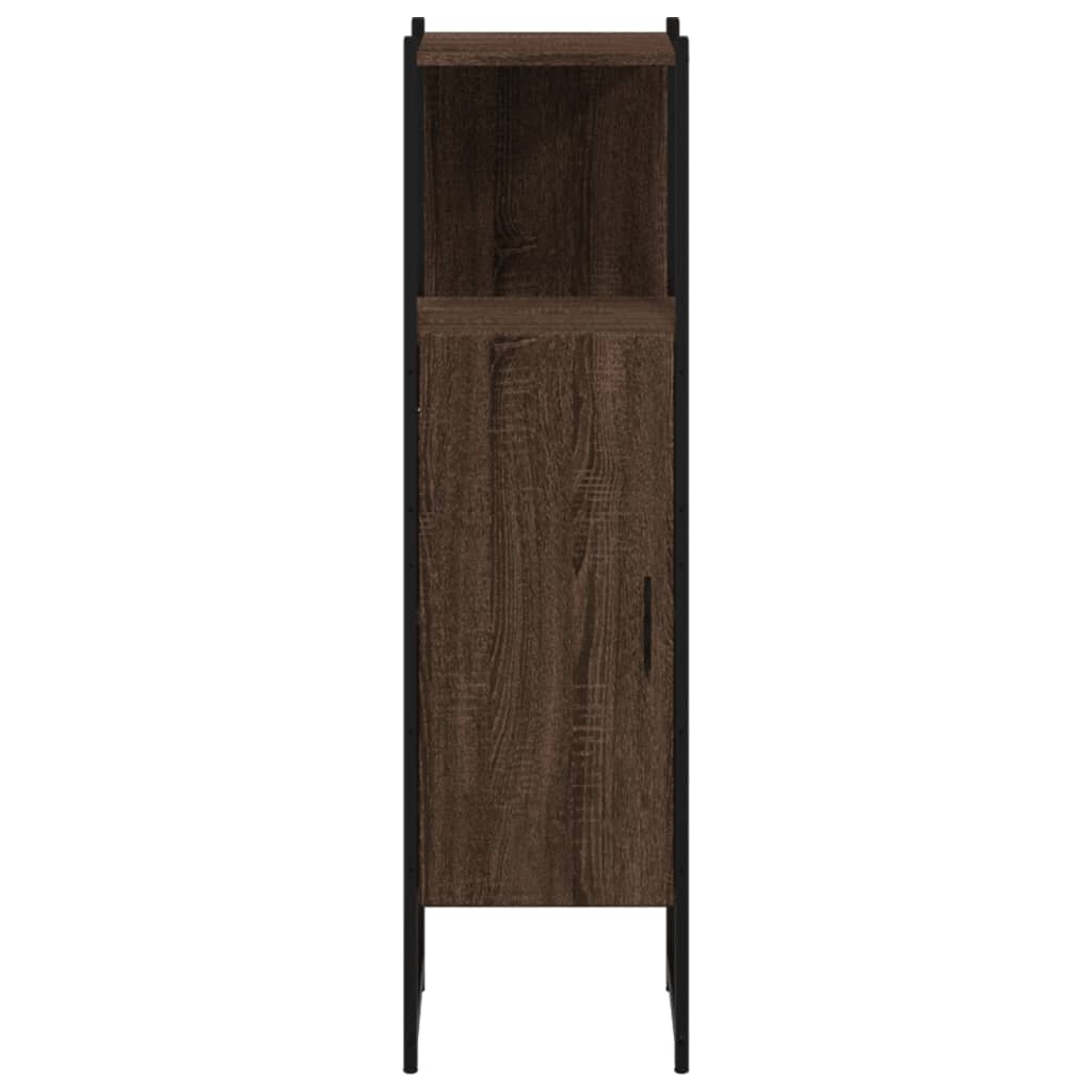 Bathroom Cabinet Brown Oak 33x33x120,5 cm Engineered Wood