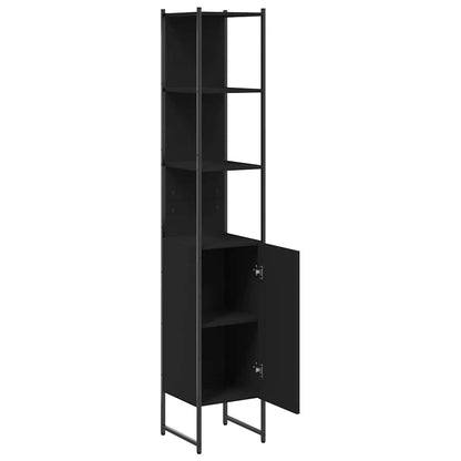 Bathroom Cabinet Black 33x33x185,5 cm Engineered Wood