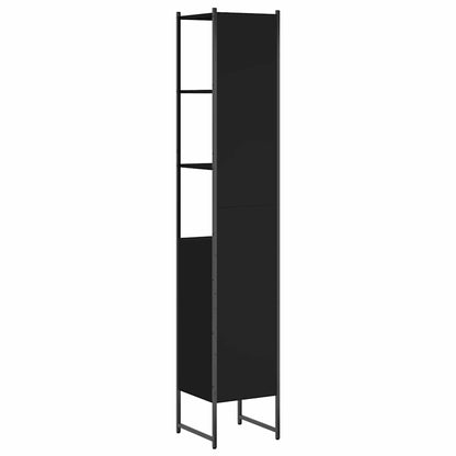 Bathroom Cabinet Black 33x33x185,5 cm Engineered Wood