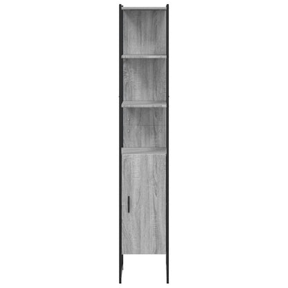 Bathroom Cabinet Grey Sonoma 33x33x185,5 cm Engineered Wood