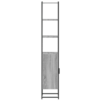 Bathroom Cabinet Grey Sonoma 33x33x185,5 cm Engineered Wood