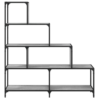 Bookcase 4-Stair Grey Sonoma 139x33,5x149 cm Engineered Wood