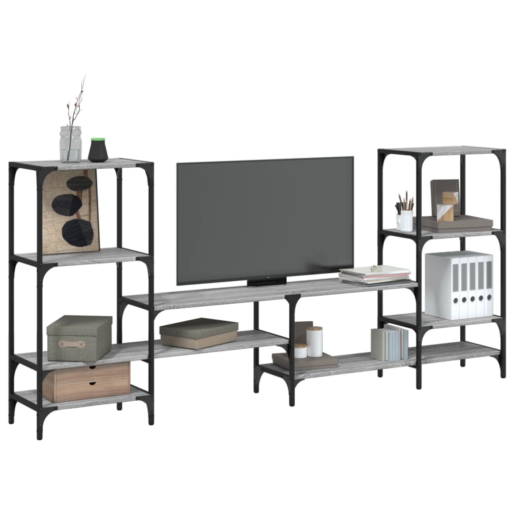 TV Cabinet Grey Sonoma 206,5x28,5x95 cm Engineered Wood