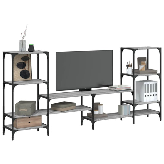TV Cabinet Grey Sonoma 206,5x28,5x95 cm Engineered Wood