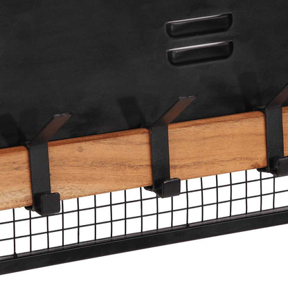 Wall-mounted Coat Rack 90x11x30 cm Solid Wood Mango