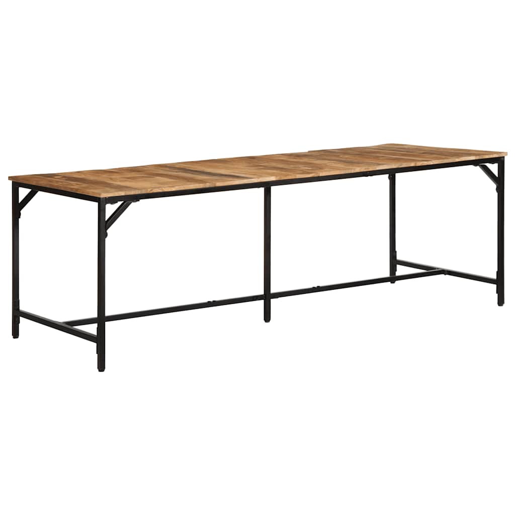 Dining Table 220x90x75 cm Solid Wood Rough Mango