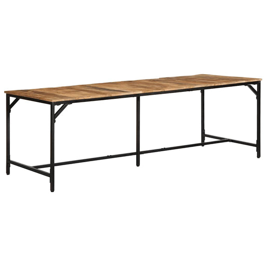 Dining Table 220x90x75 cm Solid Wood Rough Mango