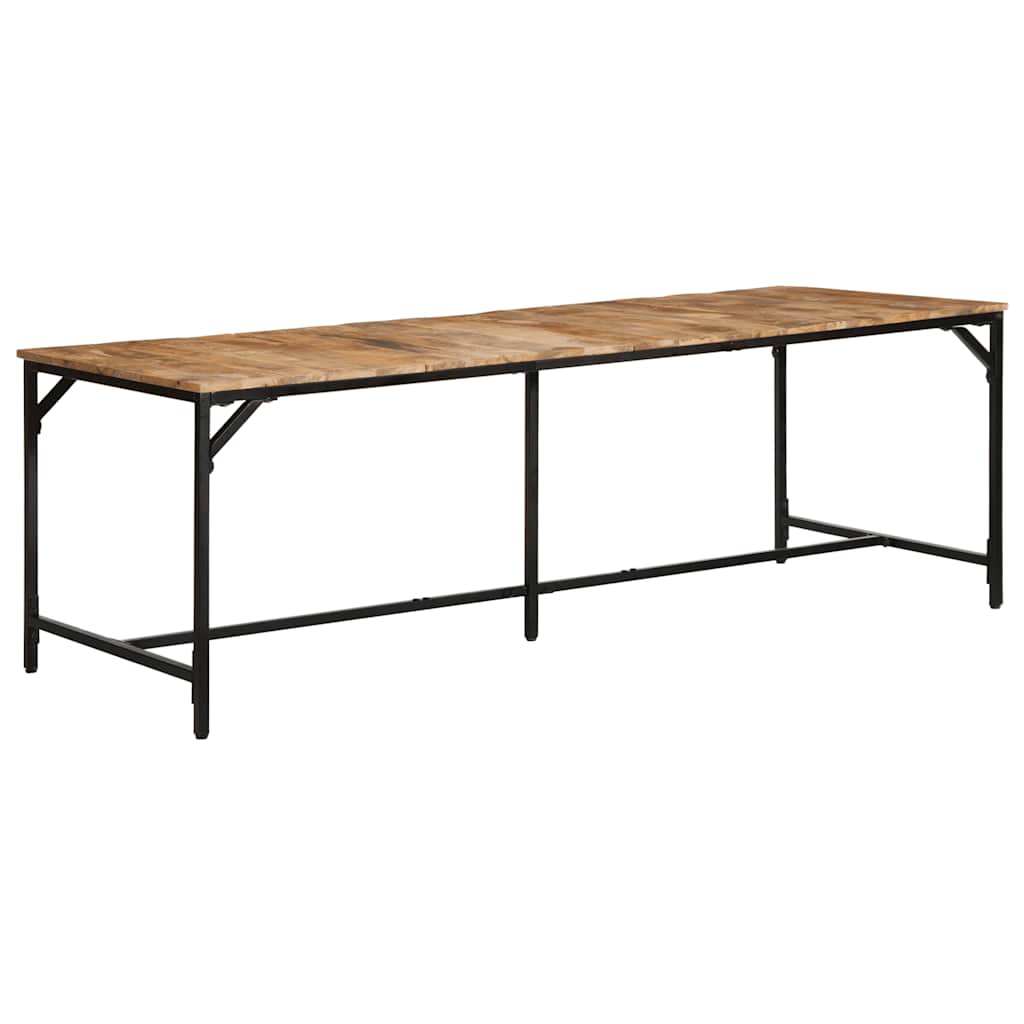 Dining Table 220x90x75 cm Solid Wood Rough Mango