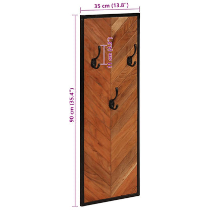 Coat Racks 2 pcs 35x1x90 cm Solid Wood Acacia