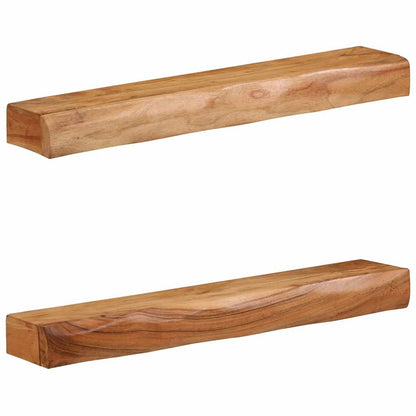 Wall Shelves 2 pcs 80x17x8 cm Solid Wood Acacia
