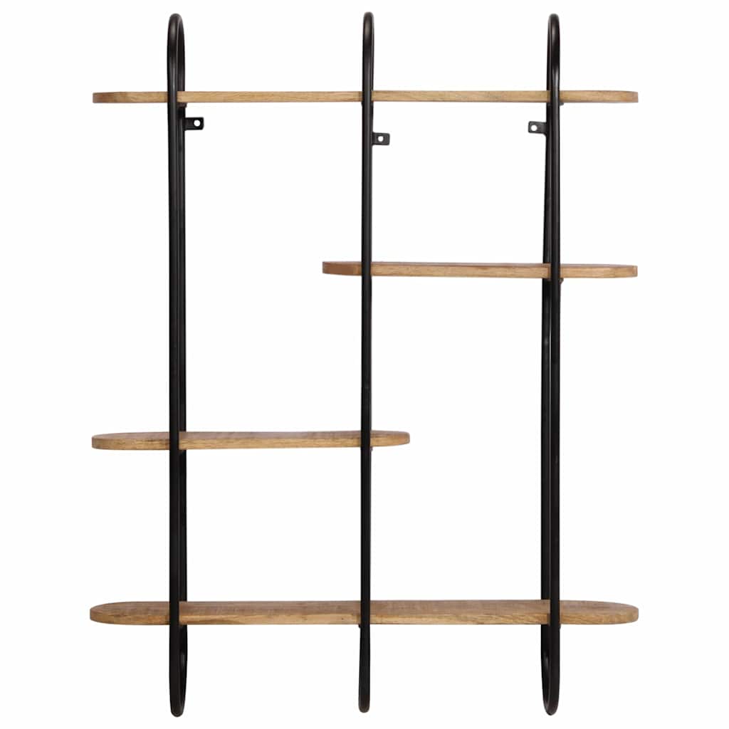 Wall Shelf 90x20x116.5 cm Solid Rough Wood Mango