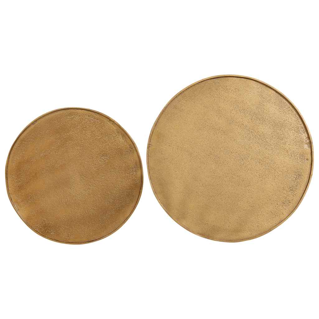 Coffee Table 2 pcs Golden Engineered Wood