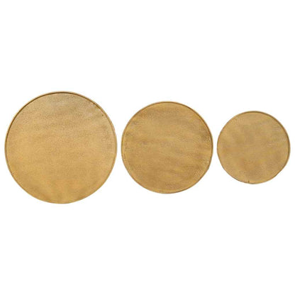 Coffee Table 3 pcs Golden Engineered Wood