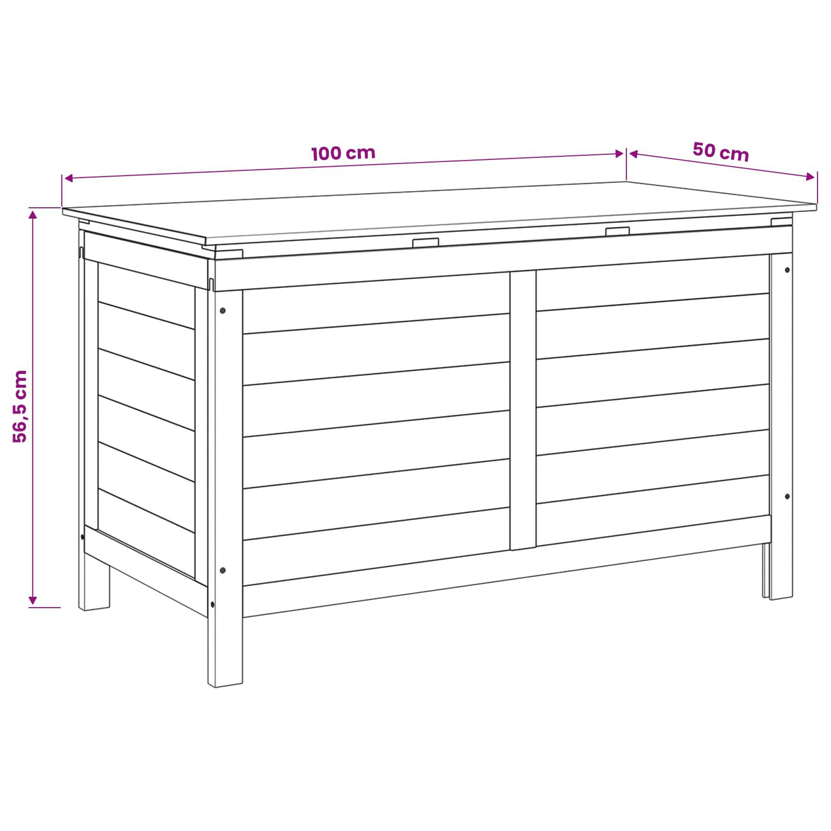 Garden Storage Box 99x49,5x58,5 cm Solid Wood Fir