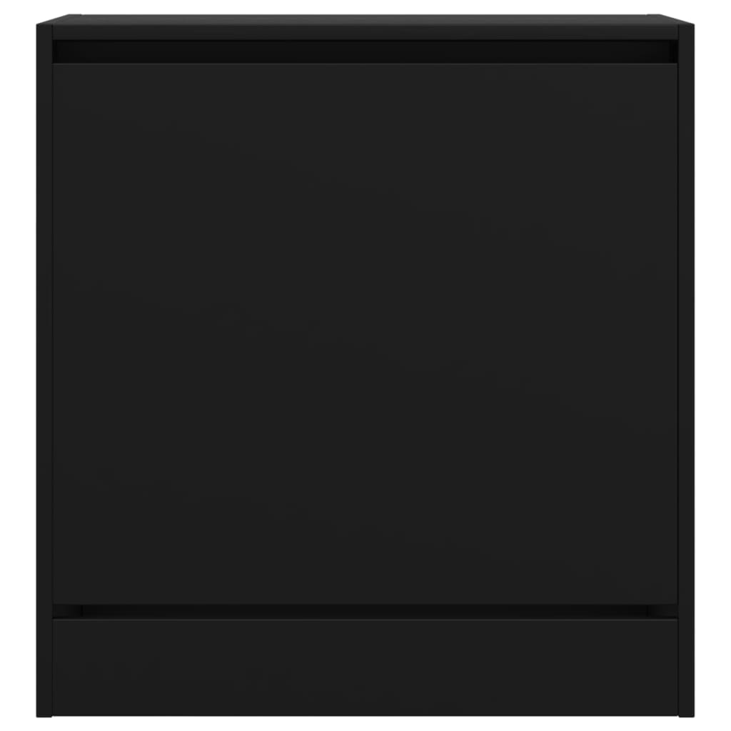 Shoe Cabinet | Black | Engineered wood | Compact | Shoe Cabinet