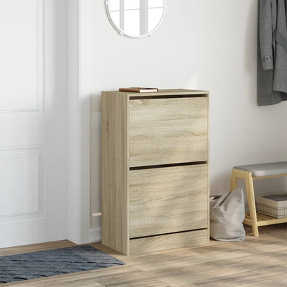 Shoe Cabinet Sonoma Oak 60x34x96,5 cm Engineered Wood