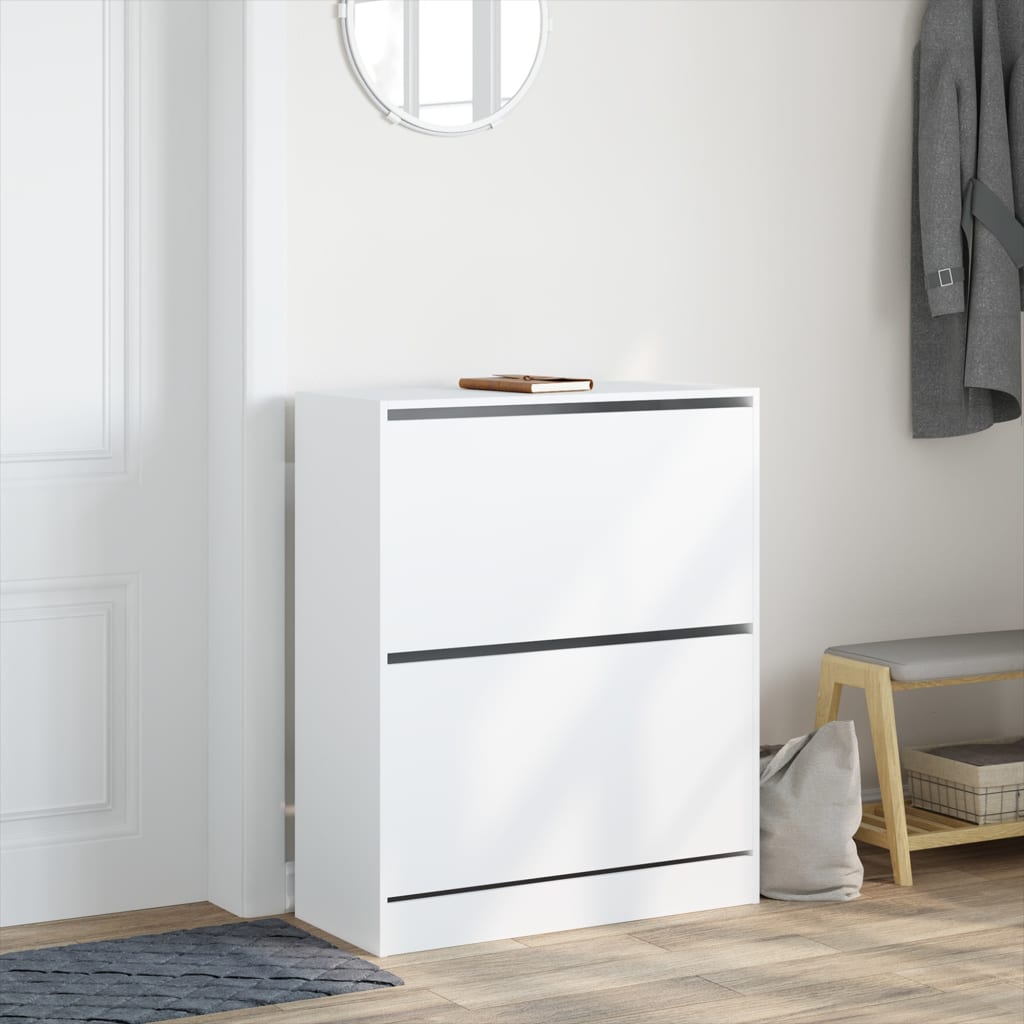 Shoe Cabinet White 80x34x96,5 cm Engineered Wood