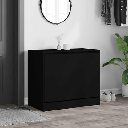 Shoe Cabinet Black 80x42x69 cm Engineered Wood