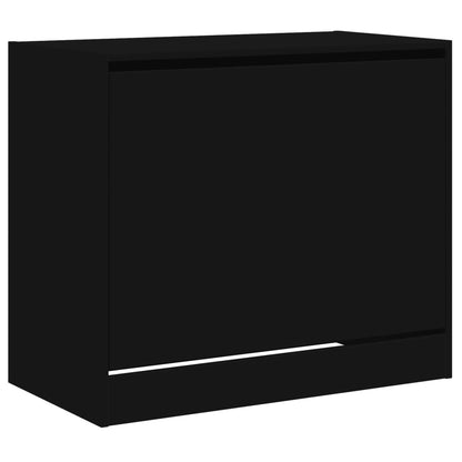 Shoe Cabinet | Black | Engineered wood | Compact | Shoe Cabinet
