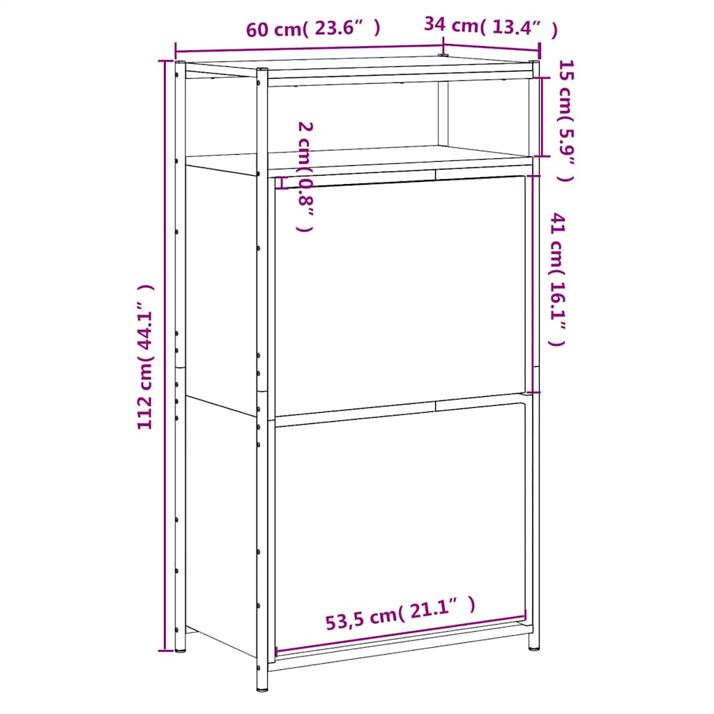 Shoe Cabinet Black