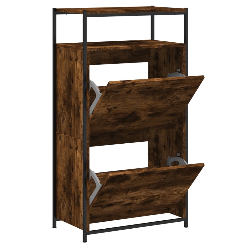 Shoe Cabinet Smoked Oak