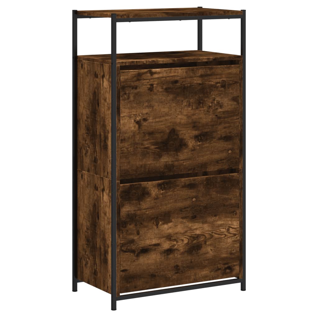 Shoe Cabinet Smoked Oak