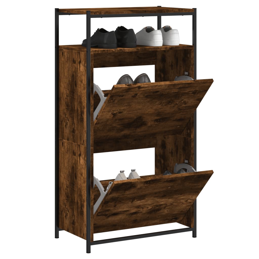Shoe Cabinet Smoked Oak