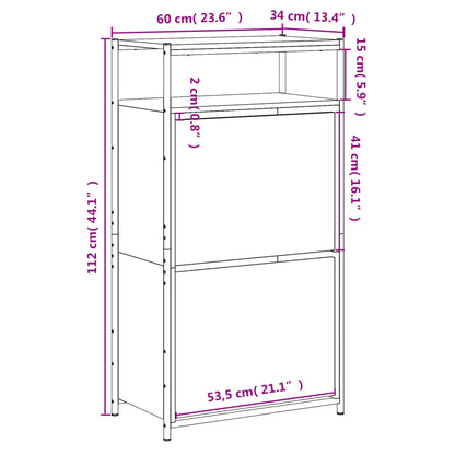 Shoe Cabinet Grey Sonoma