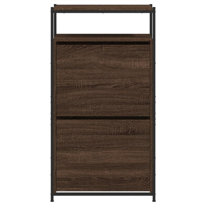 Shoe Cabinet Brown Oak Stores multiple pairs of shoes
