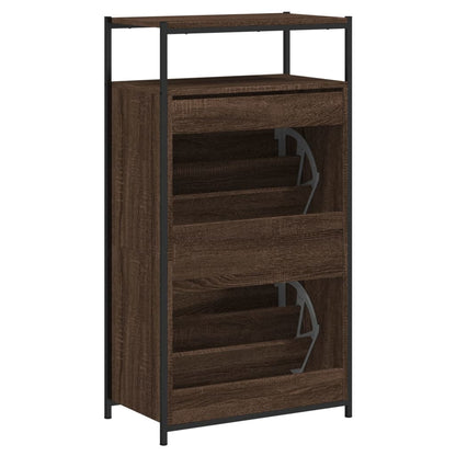 Shoe Cabinet Brown Oak Stores multiple pairs of shoes