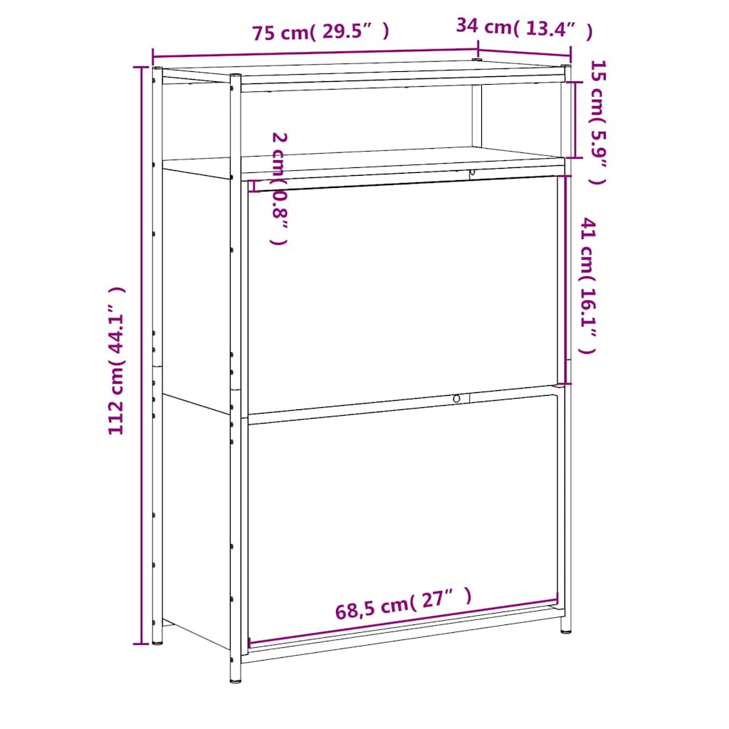 Shoe Cabinet Black