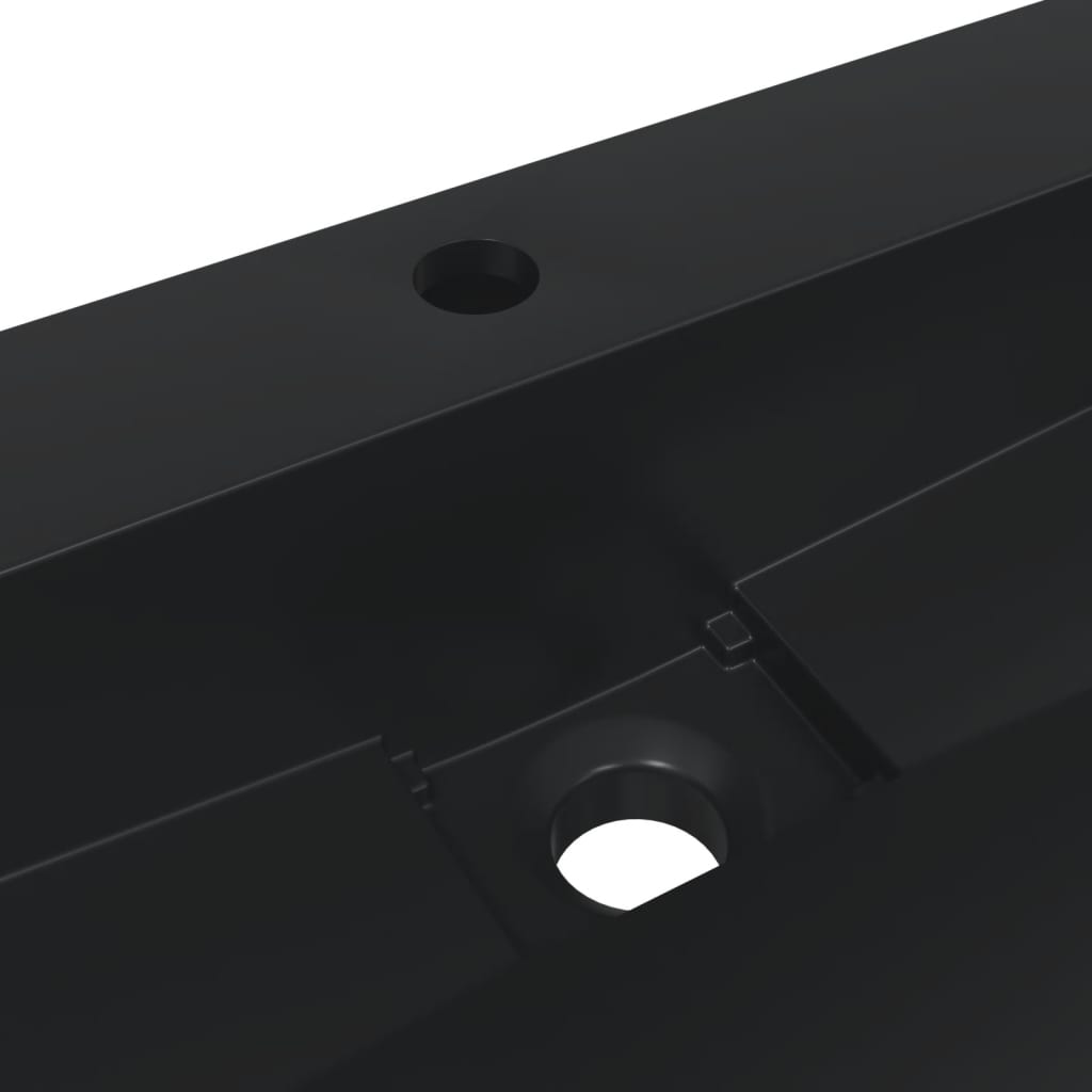 Wash Basin 60x38x11 cm Mineral Cast/Marble Cast Matt Black