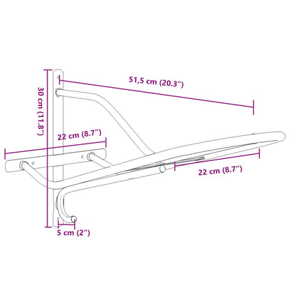 Saddle Rack Wall Mounted Black Iron