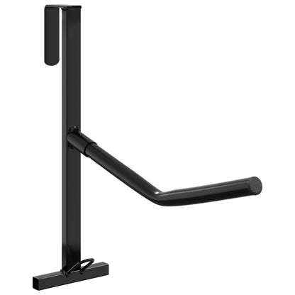 Saddle Rack with Bridle Hook Single Arm Portable Black Iron