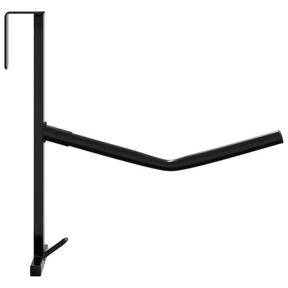 Saddle Rack with Bridle Hook Single Arm Portable Black Iron