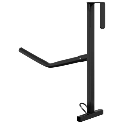 Saddle Rack with Bridle Hook Single Arm Portable Black Iron