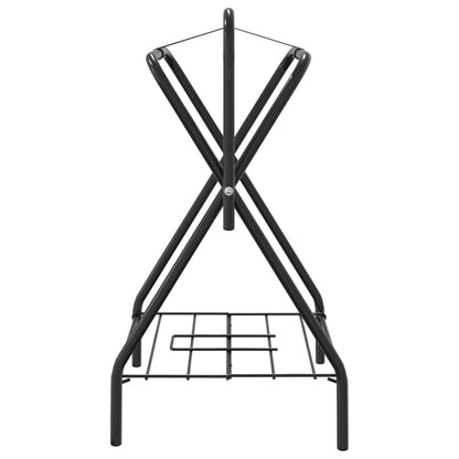 Saddle Rack Foldable Freestanding Black Iron