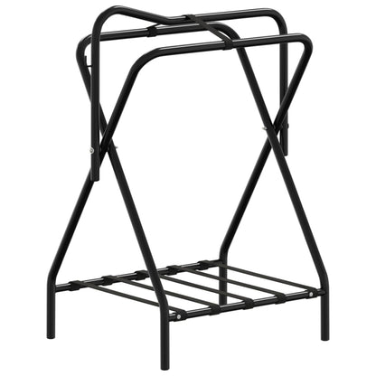 Saddle Rack Foldable Freestanding Black Iron