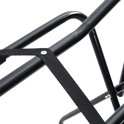 Saddle Rack Foldable Freestanding Black Iron