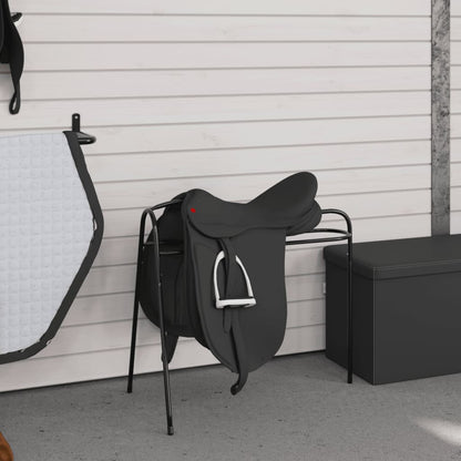 Saddle Rack 3 Legged Freestanding Black Iron