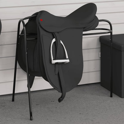 Saddle Rack 3 Legged Freestanding Black Iron